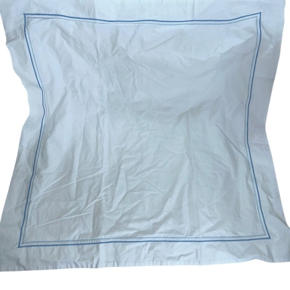 Anne de Solene Paris Made France white blue piping Euro Sham